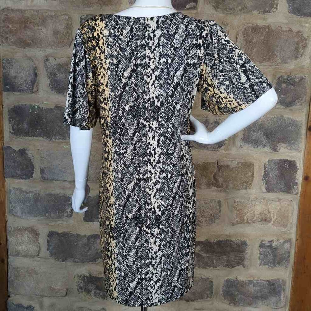 ALEXANDRA‎ + Oak python print short sleeve dress size medium Neutral Stretch - Picture 5 of 11